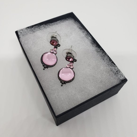 Pink Dangle Drop Earrings - Picture 2 of 9